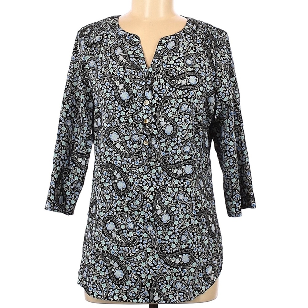 CROFT&BARROW 3/4 sleeve blouse 💙🖤